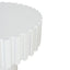 50cm Round Side Table - Full White