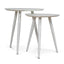 Set of 2 - Side Table - White