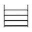 Shoe Rack 4-tier 16 Pairs Stackable Black