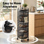 Storage Trolley Kitchen Cart 5 Tiers Storage Rack Round Basket Black