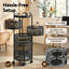 Storage Trolley Kitchen Cart 5 Tiers Storage Rack Round Basket Black
