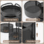 Storage Trolley Kitchen Cart 5 Tiers Storage Rack Round Basket Black