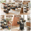 Storage Trolley Kitchen Cart 5 Tiers Storage Rack Round Basket Black