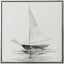 "Sailing Boats 4" Canvas in Silver Frame