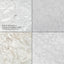 1.15m Marble Round Dining Table - Natural