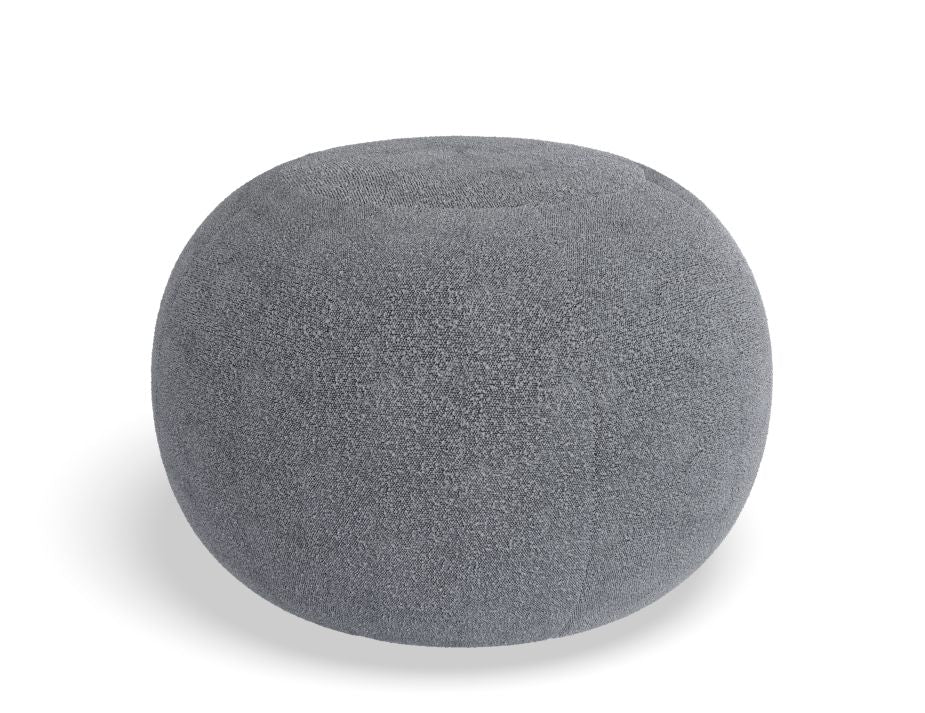 Ronde Pouf in Elephant Boucle - Small