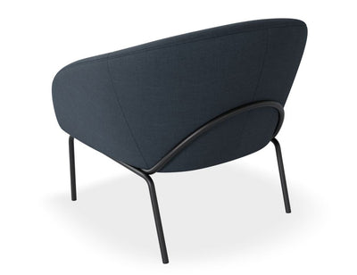 Solace Lounge Chair - Midnight Blue - Matt Black Legs