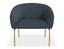 Solace Lounge Chair - Midnight Blue - Matt Black Legs