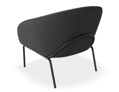 Solace Lounge Chair - Storm Grey - Matt Black Legs