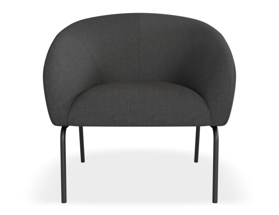 Solace Lounge Chair - Storm Grey - Matt Black Legs