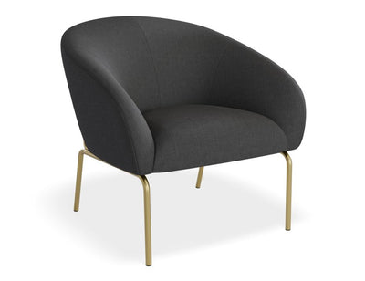 Solace Lounge Chair - Storm Grey - Matt Black Legs