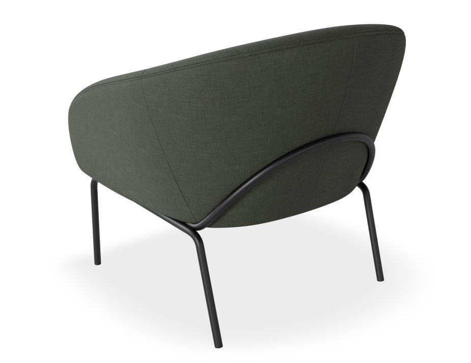 Solace Lounge Chair - Kelp Green - Matt Black Legs