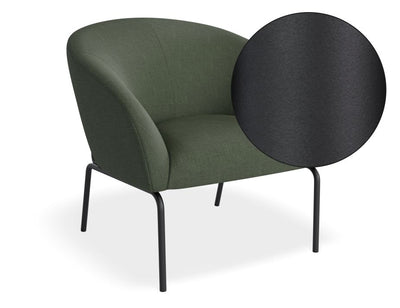 Solace Lounge Chair - Kelp Green - Matt Black Legs