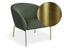 Solace Lounge Chair - Kelp Green - Brushed Matt Gold Legs