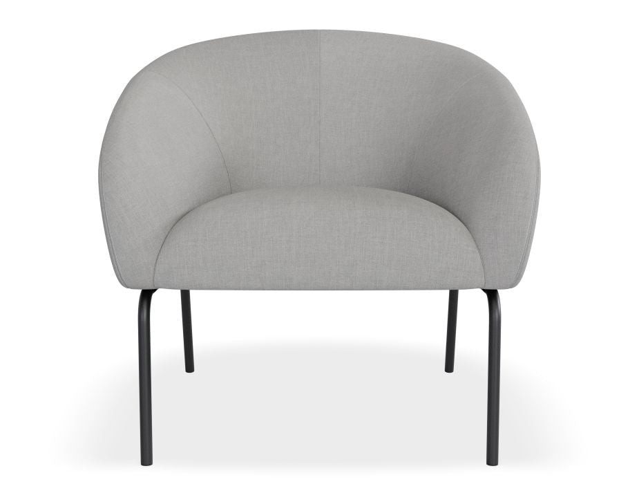 Solace Lounge Chair - Cloud Grey - Matt Black Legs