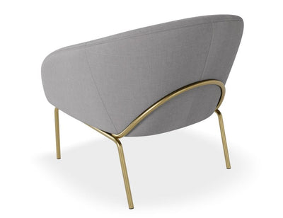 Solace Lounge Chair - Cloud Grey - Brushed Matt Gold Legs