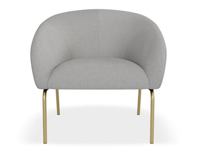 Solace Lounge Chair - Cloud Grey - Brushed Matt Gold Legs