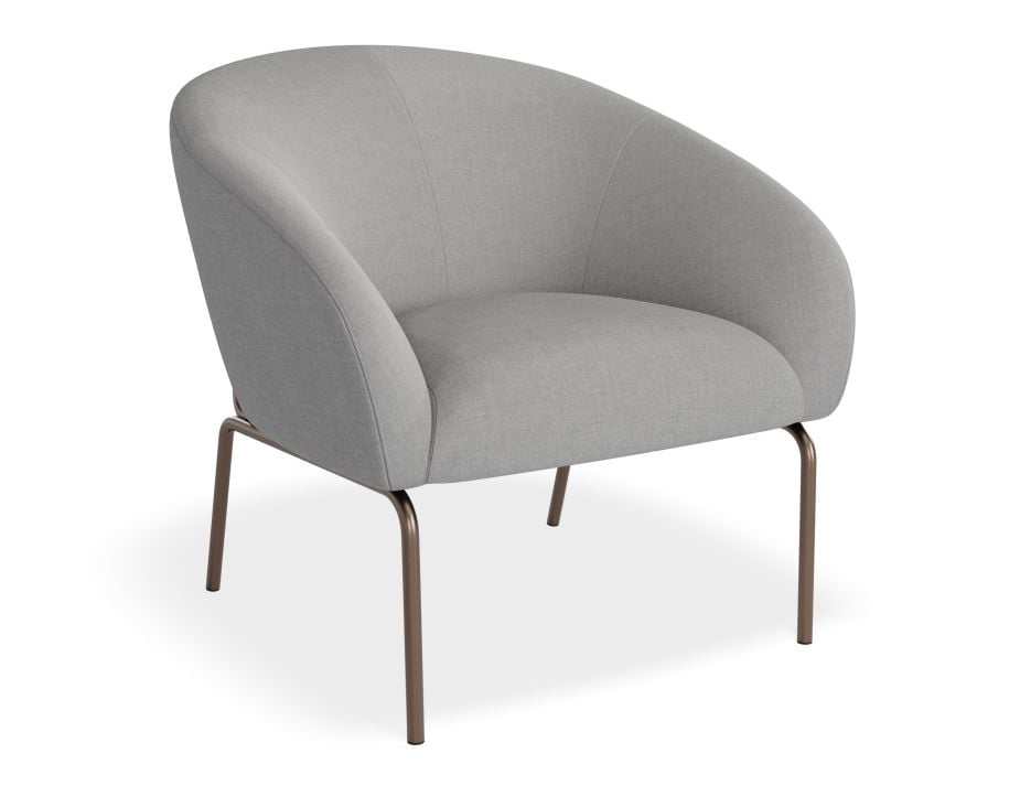 Solace Lounge Chair - Cloud Grey - Brushed Matt Bronze Legs