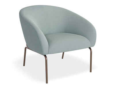 Solace Lounge Chair - Sky Blue - Matt Black Legs