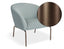 Solace Lounge Chair - Sky Blue - Brushed Matt Bronze Legs