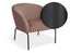 Solace Lounge Chair - Plush Pink - Matt Black Legs