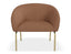 Solace Lounge Chair - Terracotta Rust - Matt Black Legs