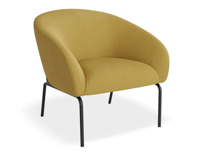 Solace Lounge Chair - Tuscan Yellow - Matt Black Legs