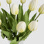 Real Touch Tulip Floral Arrangement in Water Vase White