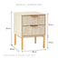 Indy Bedside Table Natural (Set of 2)