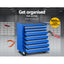Giantz 7 Drawer Tool Box Cabinet Chest Trolley Storage Garage Toolbox Blue