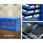 Giantz 9 Drawer Tool Box Cabinet Chest Toolbox Storage Garage Organiser Blue