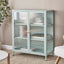 Ella 2 Door Modern Metal Cabinet Sage