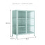 Ella 2 Door Modern Metal Cabinet Sage