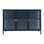 Ella 3 Door Modern Metal Buffet Navy