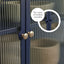 Ella 3 Door Modern Metal Buffet Navy