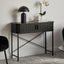 Haven Sliding Door Console Table Black (100cm)