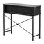 Haven Sliding Door Console Table Black (100cm)
