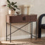 Haven Sliding Door Console Table Walnut (100cm)