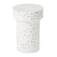 Leon Terrazzo Side Table Stool Speckle White