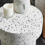 Leon Terrazzo Side Table Stool Speckle White