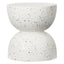 Lisbon Terrazzo Side Table Stool Speckle White