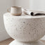 Lisbon Terrazzo Side Table Stool Speckle White