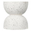Lisbon Terrazzo Side Table Stool Speckle White