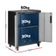 Giantz Rolling Tool Cabinet Heavy-Duty Storage Cabinet Adjustable Shelf Black and Grey