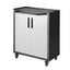 Giantz Rolling Tool Cabinet Heavy-Duty Storage Cabinet Adjustable Shelf Black and Grey