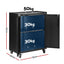 Giantz Rolling Tool Cabinet Heavy-Duty Storage Cabinet Adjustable Shelf Black