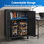 Giantz Rolling Tool Cabinet Heavy-Duty Storage Cabinet Adjustable Shelf Black