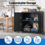 Giantz Steel Tool Cabinet Wall Mount Adjustable Shelf Garage Storage Lockable Black