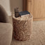 Forster Marble Look Side Table Brown