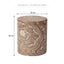 Forster Marble Look Side Table Brown